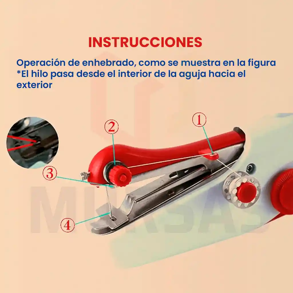 Máquina De Coser Eléctrica Manual Portable Fácil Uso