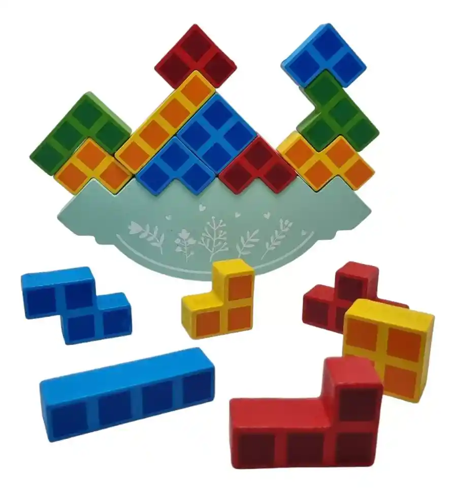 Juego Didáctico De Equilibrio Y Colores Jenga Para Niños