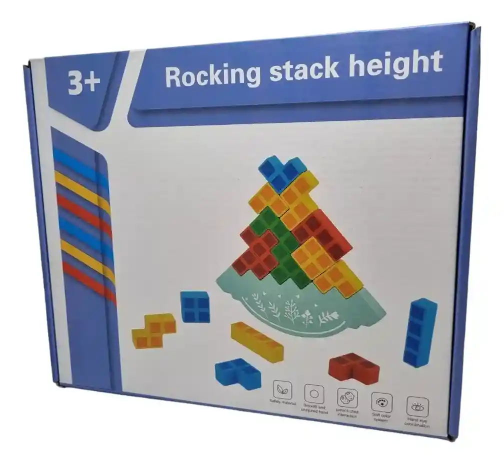 Juego Didáctico De Equilibrio Y Colores Jenga Para Niños