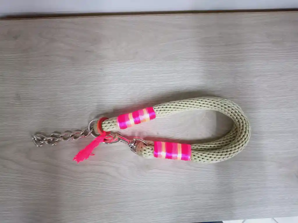 Correa + Collar (ajustable) Para Perros Artesanal Grande