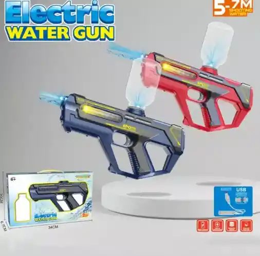 Pistola De Agua Eléctrica Y Manual 2 En 1 Niños