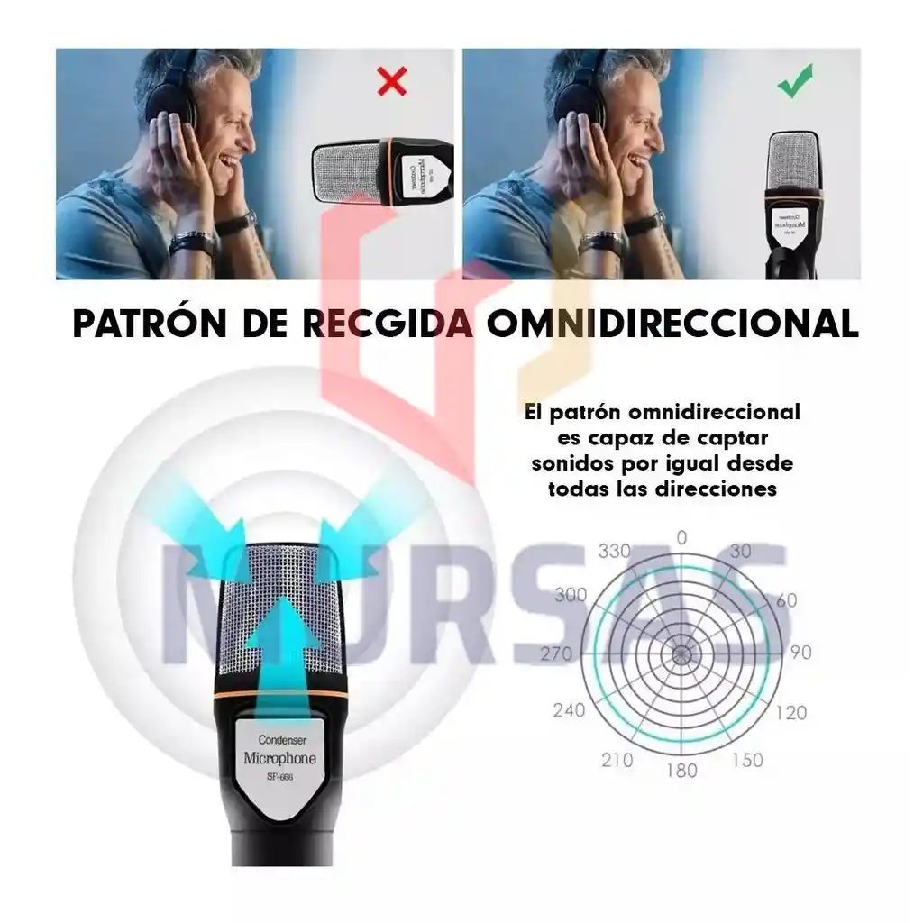 Micrófono Condensador Alta Gama Pc Celular + Trípode