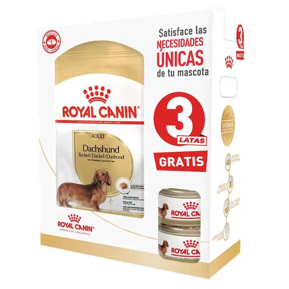 Royal Canin Mixf Dachshund 1.5kg + 3 Latas