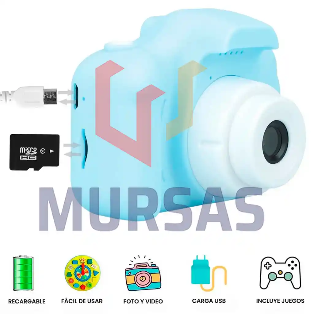 Mini Camara Digital Hd Para Niños Videos Fotos Recargable