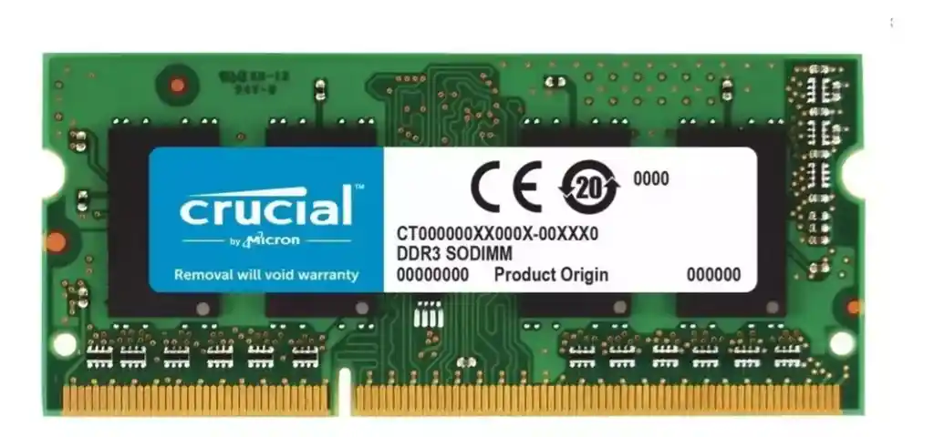 Memoria Ram Portatil Ddr3l 8gb 1600mhz Crucial