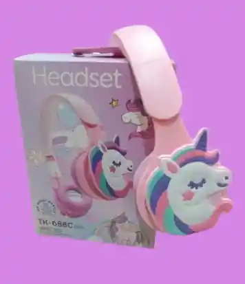 Audífonos/diadema Unicornio Bluetooth Inalámbrico Color Rosa