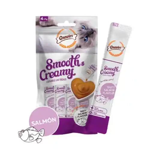 Snack Para Gato Smooth Y Creamy Sabor Salmon X 4und