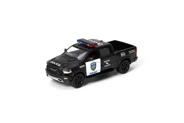 Carro Coleccionable Policía 2019 Ram 1500 Negro Modelo Coche Juguete Fiesta Regalos, Colección