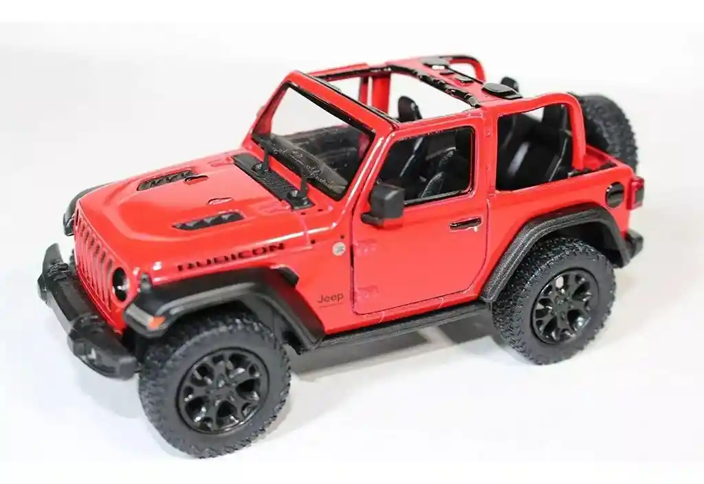 Carro Coleccionable 2018 Jeep Wrangler Rojo Modelo Coche Juguete Fiesta Regalos, Colección