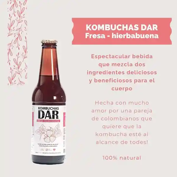 Kombucha Dar - Fresa Hierbabuena