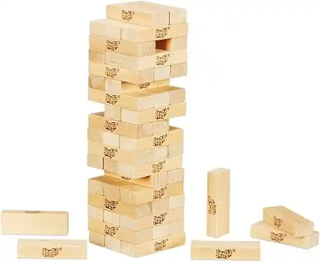 Jenga Juego De Mesa Hasbro Original 54 Bloques Madera