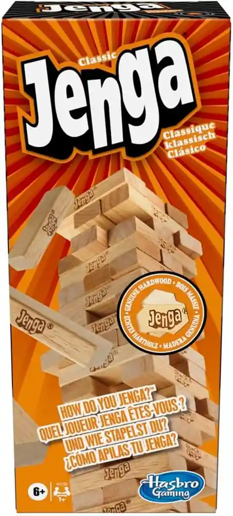 Jenga Juego De Mesa Hasbro Original 54 Bloques Madera