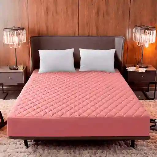 Protector De Colchón 100% Antifluido Cama 140x190 Doble Color Palo De Rosa