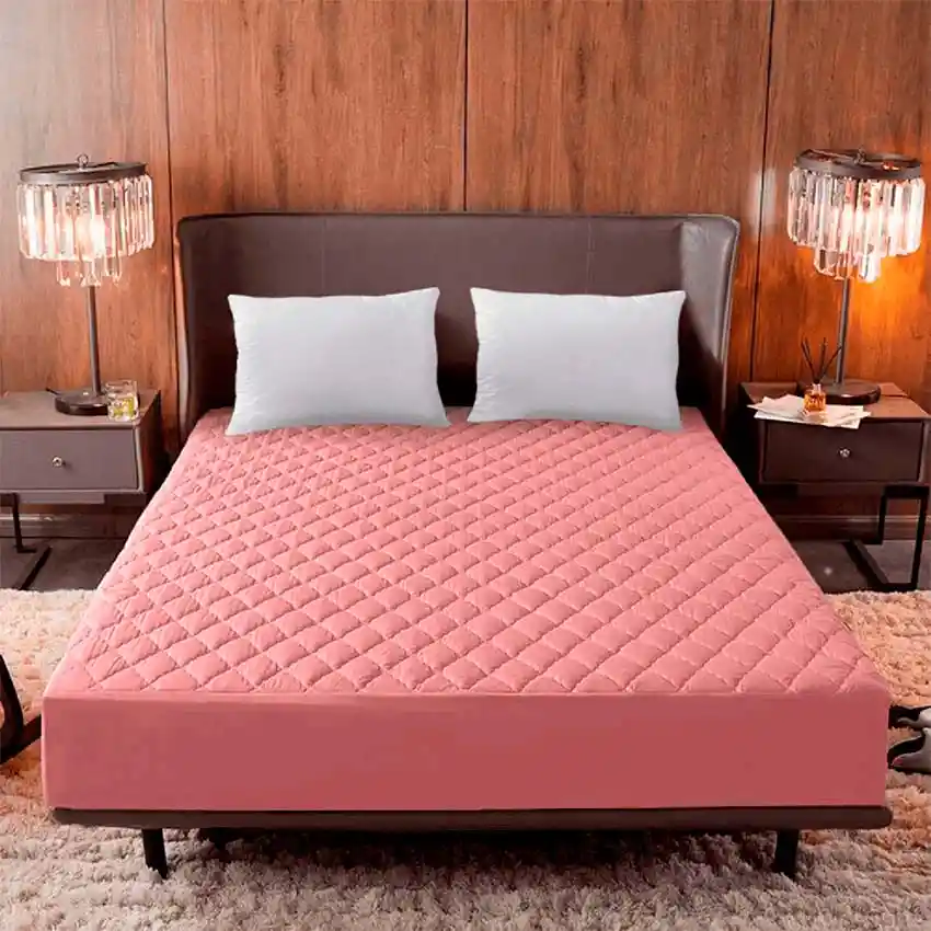 Protector De Colchón 100% Antifluido Cama 140x190 Doble Color Palo De Rosa