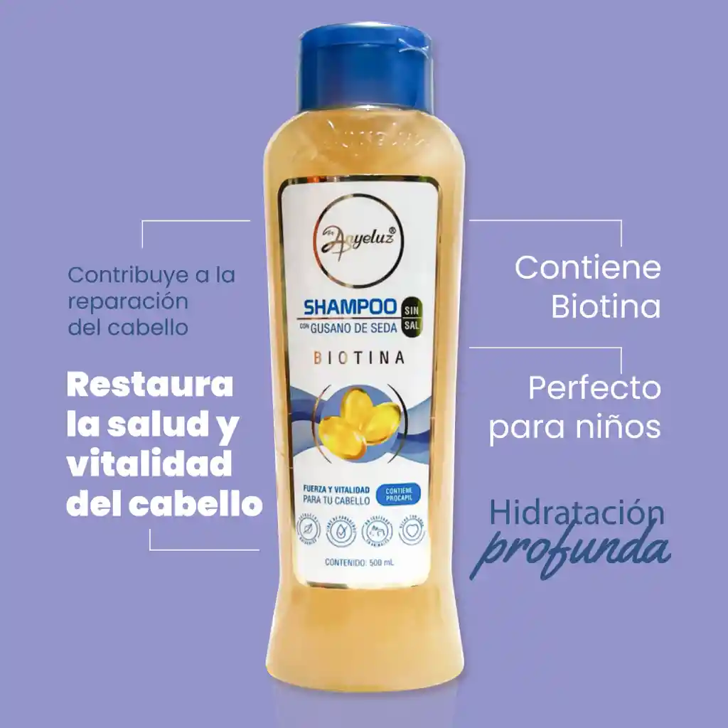 Shampoo Gusano De Seda Anyeluz X500 Ml