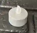 Velas / Veladora Mini Led Plateada Escarchada Pilas