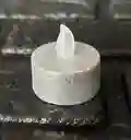 Velas / Veladora Mini Led Plateada Escarchada Pilas
