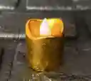 Velas / Veladora Mini Led Dorada Brillante Pilas