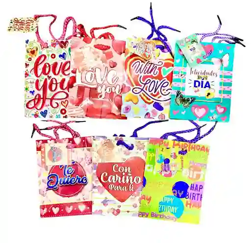 Bolsa De Regalo Para Niña Pequeña 16x12 Cm Diseños Surtidos Primavera