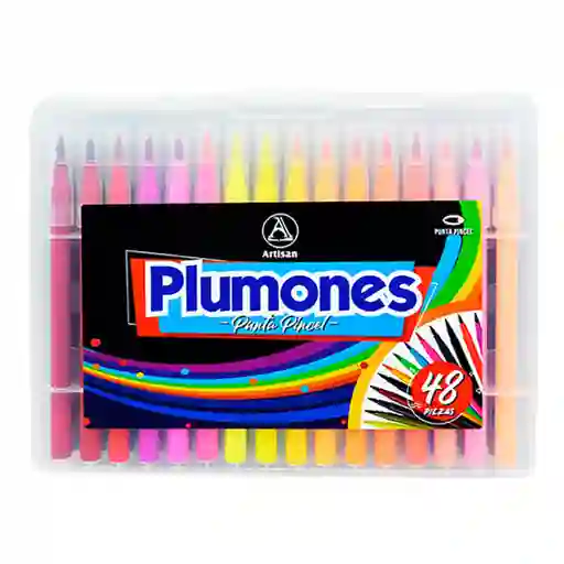 Plumones Artisan X 48 Delgado Punta Pincel