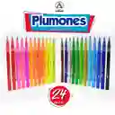 Plumones Artisan X 24 Delgado Punta Pincel