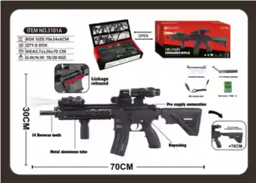 Pistola Rifle Hk416d Diversión Sin Limite