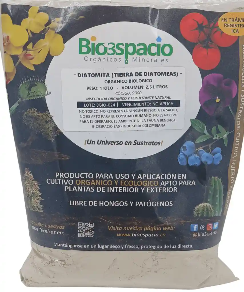 Diatomita/tierra De Diatomeas Bulto 25 K / 60l Aprox