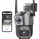 Camara De Seguridad Ptz Doble Lente Alta Definicion Exterior Color Gris Oscuro