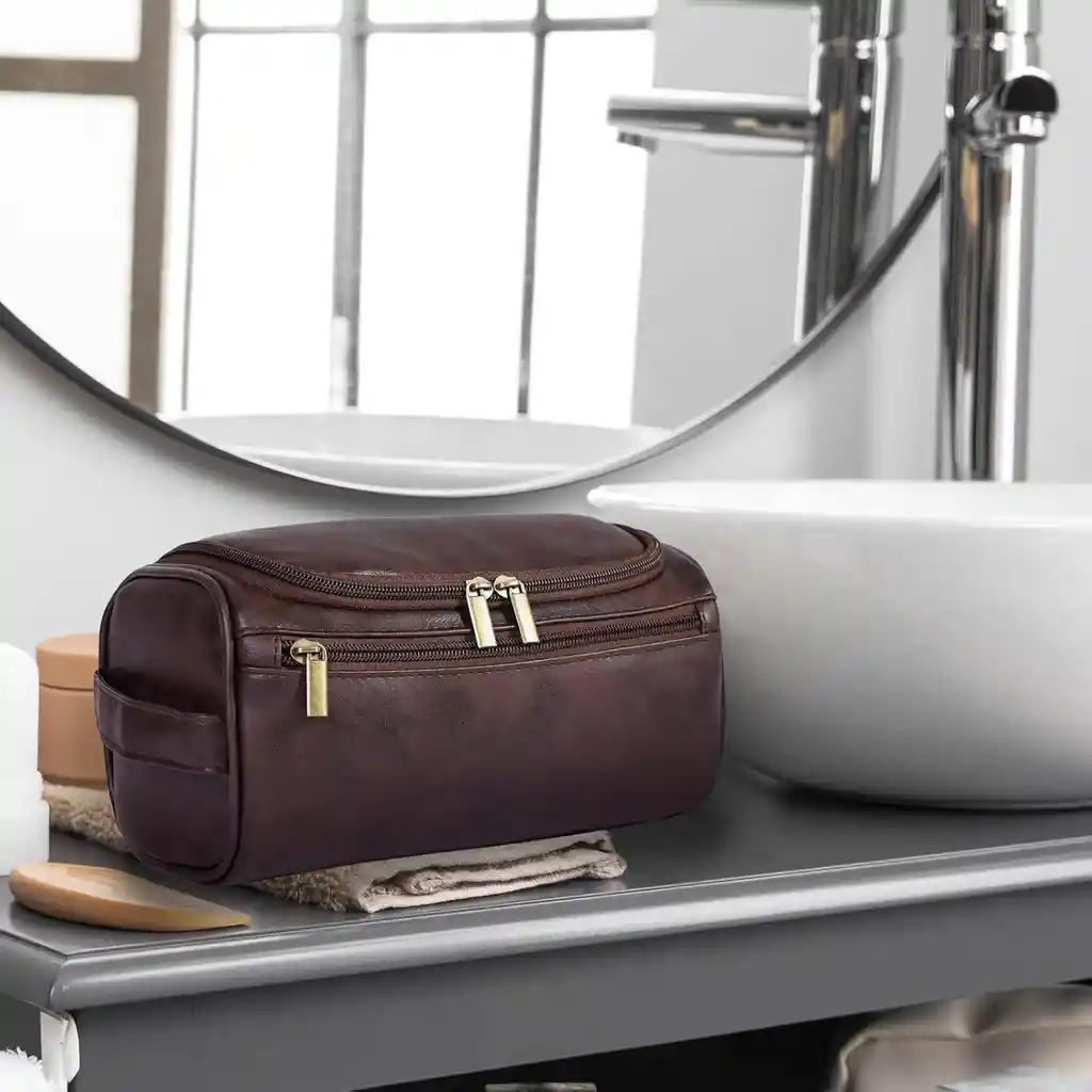 Cosmetiquera Neceser Organizador Viaje Cuero Hombre Mujer