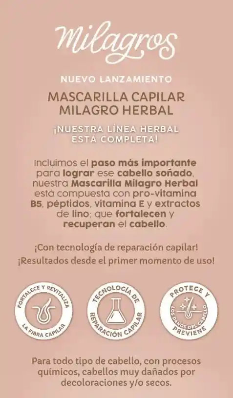 Mascarilla Herbal Milagros