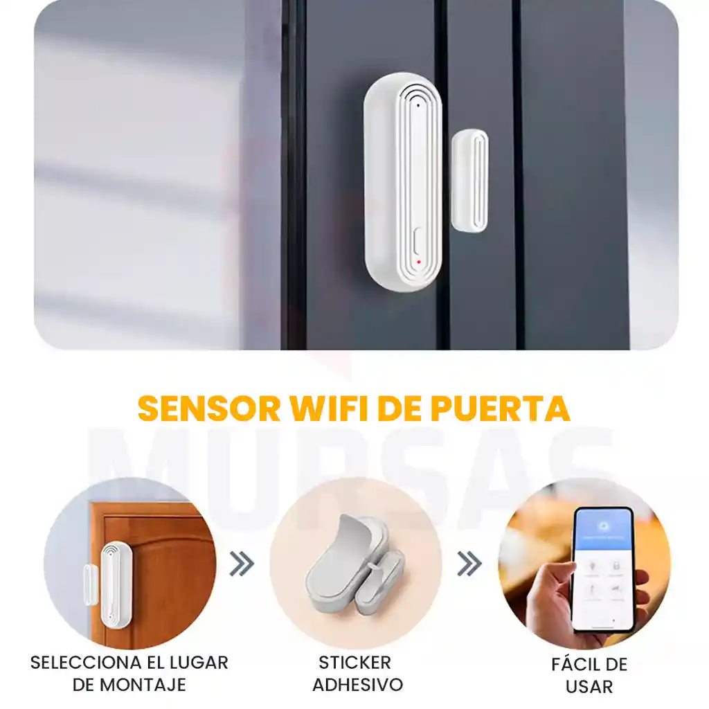 Sensor Magnético Alarma Ventana Puerta Balcón Casa Garaje