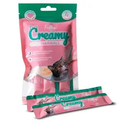 Snack Húmedo Gatos Hairball Creamy 60 G Fellini X 4 Unidades