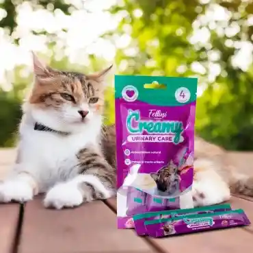 Snack Húmedo Gatos Urinary Care Creamy 60g Fellini X 4 Unidades