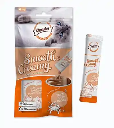 Snack Para Gato Smooth Y Creamy Sabor Cangrejo X 4und