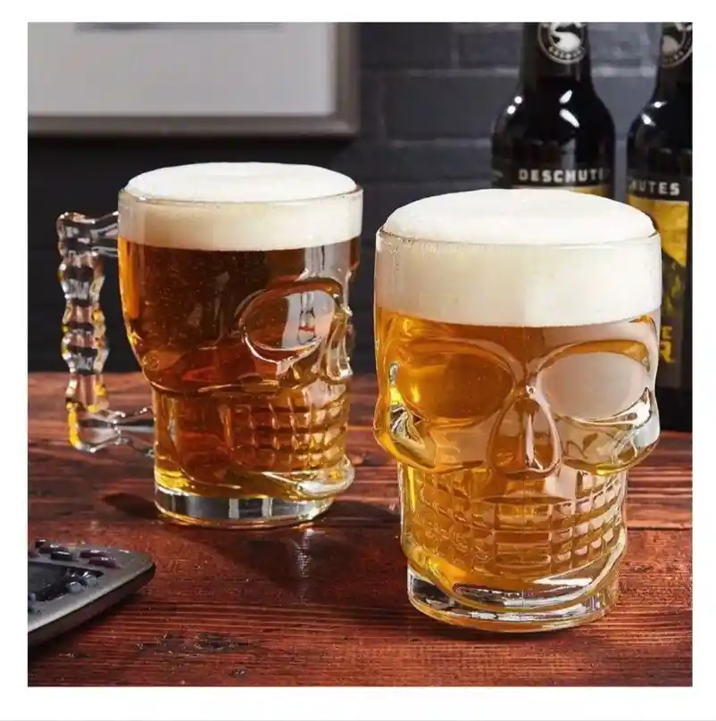 Vaso De Calavera Setx6 Unds En Vidrio De Lujo Para Whisky