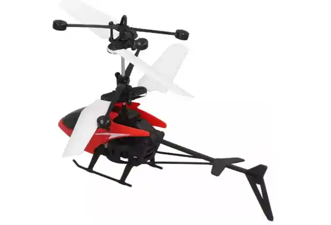 Mini Helicóptero De Inducción Rojo Rojo Rc, Velocidad De Rot