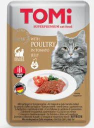 Alimento Húmedo Para Gato Superpremium Tomi 100 Gr Aves De Corral En Gelatina De Tomate