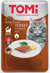 Alimento Húmedo Para Gato Superpremium Tomi 100 Gr Pavo En Gelatina De Espinacas