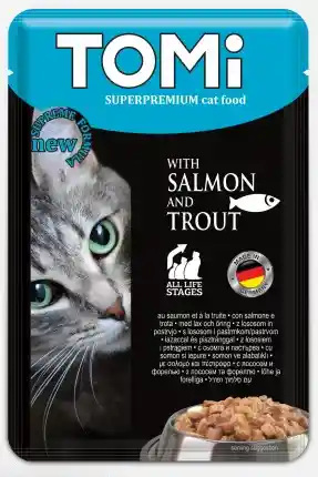 Alimento Húmedo Para Gato Superpremium Tomi 100 Gr Salmón Y Trucha