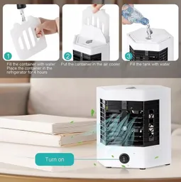 Mini Enfriador Portátil 2en1 Aire Acondicionado Recargable