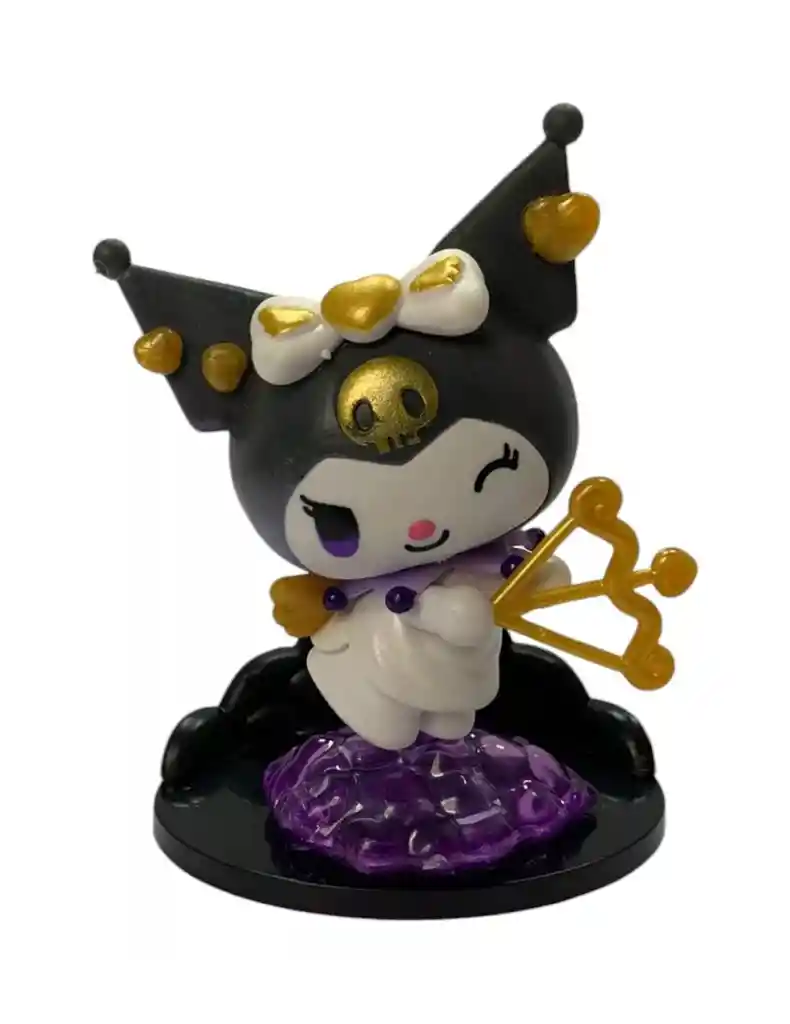 Kuromi Kawai Anime Figuras Set Coleccionable X4