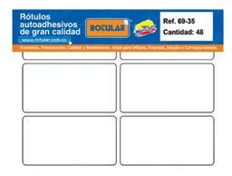 Rotulo Autoadhesivo 69 X 35 48 Und