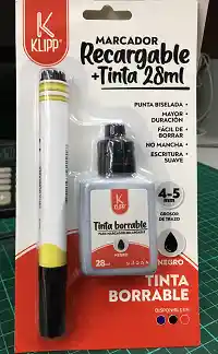 Marcador Recargable Negro + Tinta De 28ml