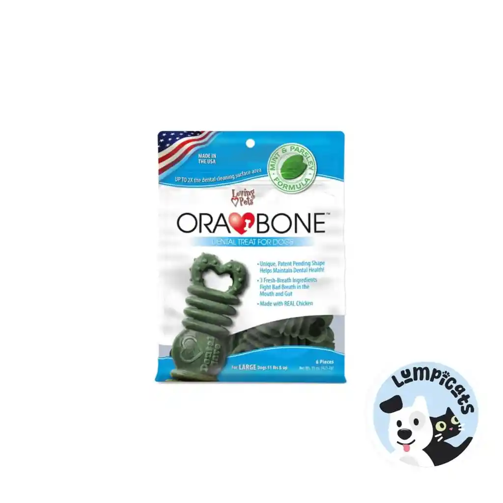 Orabone Dog Dental Treat 14 Oz - Bolsa Small X 23 Unds