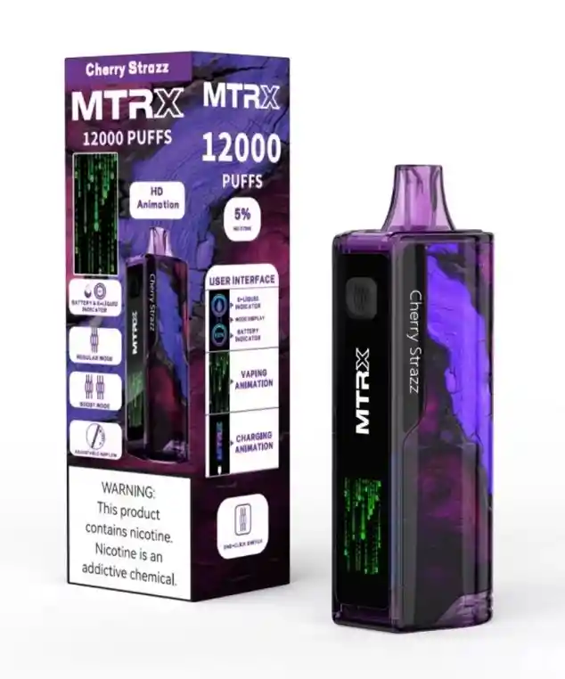 Vaper Mtrx Recargable 12000puff - Cherry Strazz