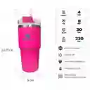 Combo Termo Stanley Quencher Genérico 1.1 40 Oz Acero Inoxodable Más Termo De 20 Oz Color Fucsia