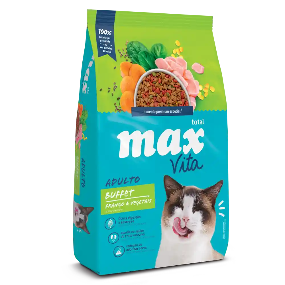 Max Vita Gato Adulto Buffet Frango Vegetais 3 Kg