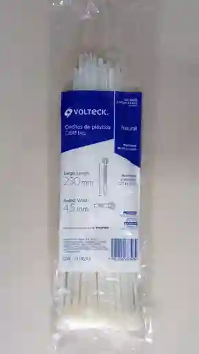 Abrazadera Amarre Cincho Plastico Blanco 25cm X 50 Und