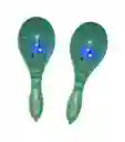 Juguete Par De Maracas Verde Con Luces, Navidad, Halloween Y Carnaval
