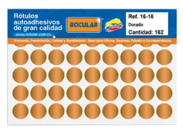 Rotulo Autoadhesivo 16-16 Dorado